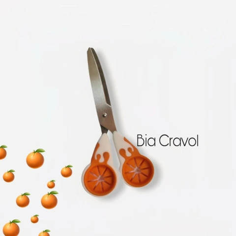 Tesoura de Fruta - Laranja - 1 unidade