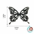 ASAS DE BORBOLETA DE EVA COM GLITTER - B01 - 7CM x 6CM - PACOTE COM 5 UNIDADES