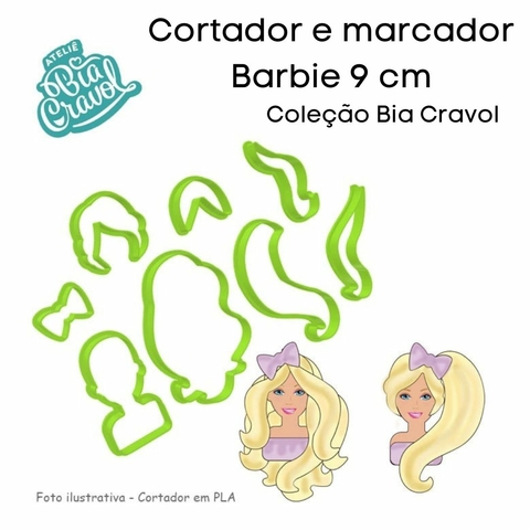 Cortador de Biscuit da Barbie 9 cm - Coleção Bia Cravol