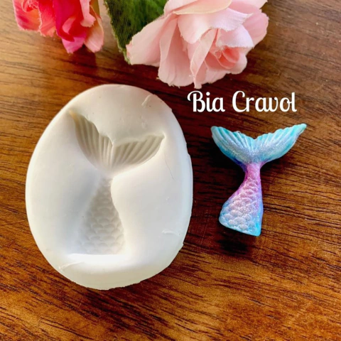 Molde de Silicone - codg 25 - Cauda de Sereia P - MD Moldes