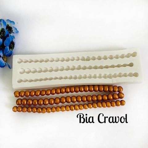 Moldes de Silicone - codg 45 - Barrado Pérolas - MD Moldes