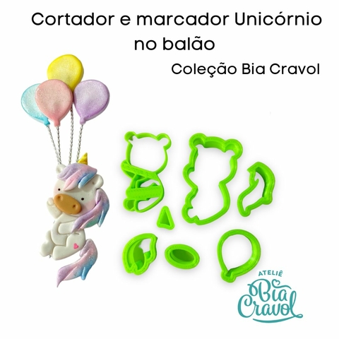 Cortador Unicórnio Balão - Coleção Bia Cravol
