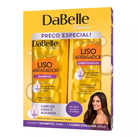 Kit liso arrasador DaBelle (para cabelos lisos, alisados e com frizz)