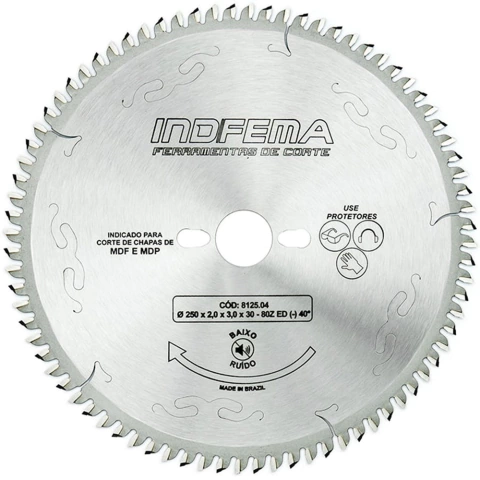 DISCO DE SERRA WIDEA 250 x 3.0 x 30 80 DENTES - 812504 - INDFEMA
