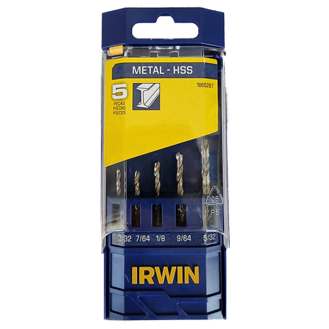 JOGO DE BROCAS 5 PEÇAS 3/32-5/32 - 1865287 - IRWIN