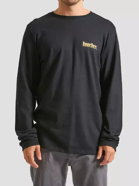 Camiseta m/l Puff Preto Hurley - comprar online