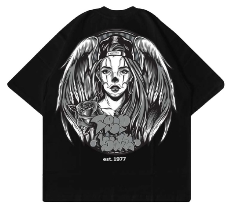Camiseta Oversized Angel Wings Black - comprar online