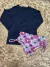 Conjunto Preto/Flor Margarida