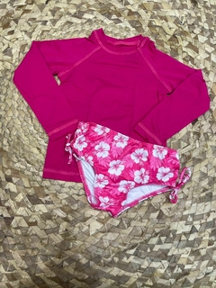 Conjunto Rosa Escuro/Hibisco Rosa