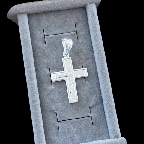 Pingente Face Cristo Embutida | Prata 925