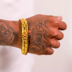 Pulseira Elo Duplo 18k - 20cm 13mm - Realeza 925