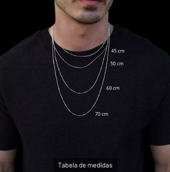 Corrente Crucifixo Cravejado Medio I Prata 925 - Realeza 925