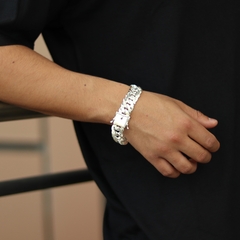 Pulseira Duplo Grumet - 22cm 17mm I Prata 925 na internet
