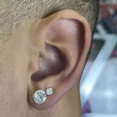 Conjunto Diamante - Brinco Brilhante 9mm e 4mm - comprar online