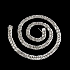 Corrente Duplo Grumet 60cm 10mm Fecho gaveta | Prata 925 - comprar online