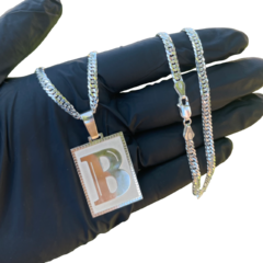 Pingente de Placa Iniciais/ nomes/ personalizados | Prata 925