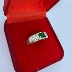 Dedeira de Formatura - Zircônia Verde I Prata 925 na internet