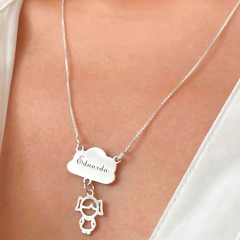 Colar Personalizado Filhos com Gravação | Prata 925 - comprar online