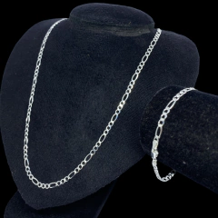 Conjunto 3x1 - 70cm 3mm I Prata 925