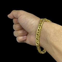 Pulseira Elo Duplo 18k - 21cm 8mm