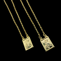 Escapulário São Jorge - Banhado Ouro 18k