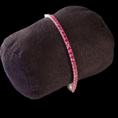 Pulseira Riviera Rosa - Prata 925