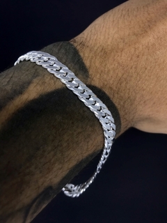 Pulseira Duplo Grumet - 21cm 8mm Fecho Gaveta I Prata 925