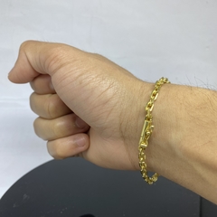Pulseira Cadeado 18k - 21cm 4mm na internet