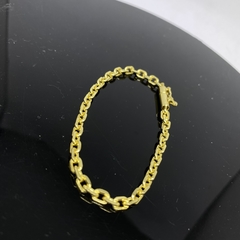 Pulseira Cadeado 18k - 21cm 4mm - Realeza 925