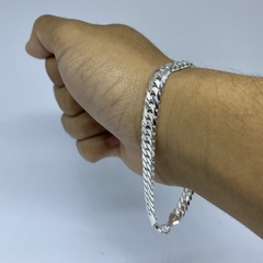 Pulseira Duplo Grumet - 21cm 7mm I Prata 925 - loja online
