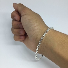 Pulseira Tijolinho - 21cm 4mm I Prata 925 - comprar online