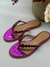 SANDÁLIA LUIZA BARCELOS DE DEDO EM METALIZADO DOURADO COM CRISTAIS - PINK - comprar online