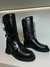 BOTA CARMIM CANO MÉDIO EM COURO BUDAPESTE - PRETO - comprar online