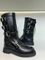 BOTA CARMIM CANO MÉDIO EM COURO BUDAPESTE - PRETO - tienda online