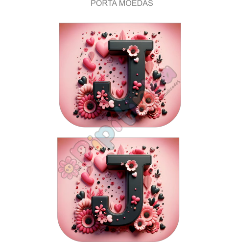 Porta Moedas Alfabeto 3D PMA39
