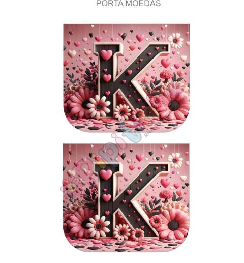 Porta Moedas Alfabeto 3D PMA40