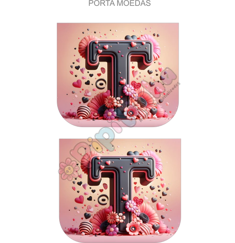 Porta Moedas Alfabeto 3D PMA49