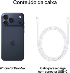 iPhone 17 Pro Max (1TB) , Tela de 6,7 5G e Câmera de 48MP - Bortoluzzo Exclusive