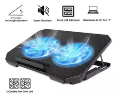Base Notebook Cooler B-Max Bm-763 Preto Led Azul Ajustavel na internet