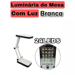 Luminária Abajur De Mesa Articulável Flexível Dobrável Luz Branca 24 Leds (EL-2707) - Bortoluzzo Exclusive