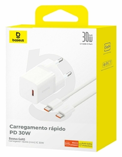 Carregador baseus 30wcom cabo tipo c - Original