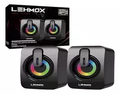 Caixa De Som Gamer Led P/ Computador Modelo Ley-1917 Cor Preto 127/220v
