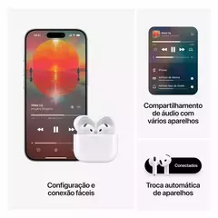 Imagem do Apple AirPods (4ª Geração) com Cancelamento Ativo de Ruído