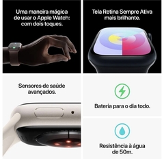Apple Watch Series 9 (GPS 45 mm) Caixa em Alumínio com Pulseira Esportiva