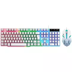Kit Mouse E Teclado USB Gamer Com Led Rgb Lehmox LEY-2073