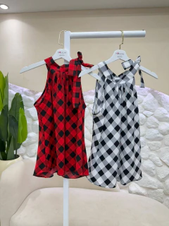 Blusa Laço Xadrez - comprar online