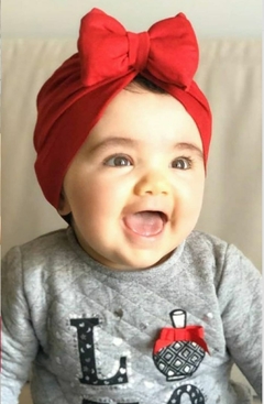 Turbante vermelho laço 
