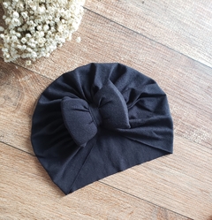 Turbante preto laço 