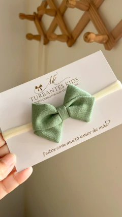 Laço Fifi Verde - Turbantes kids | Turbantes, Laços e Faixas Reguláveis 