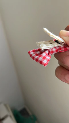 Imagem do Duplinha de Laços Infantil Xadrez Vermelho